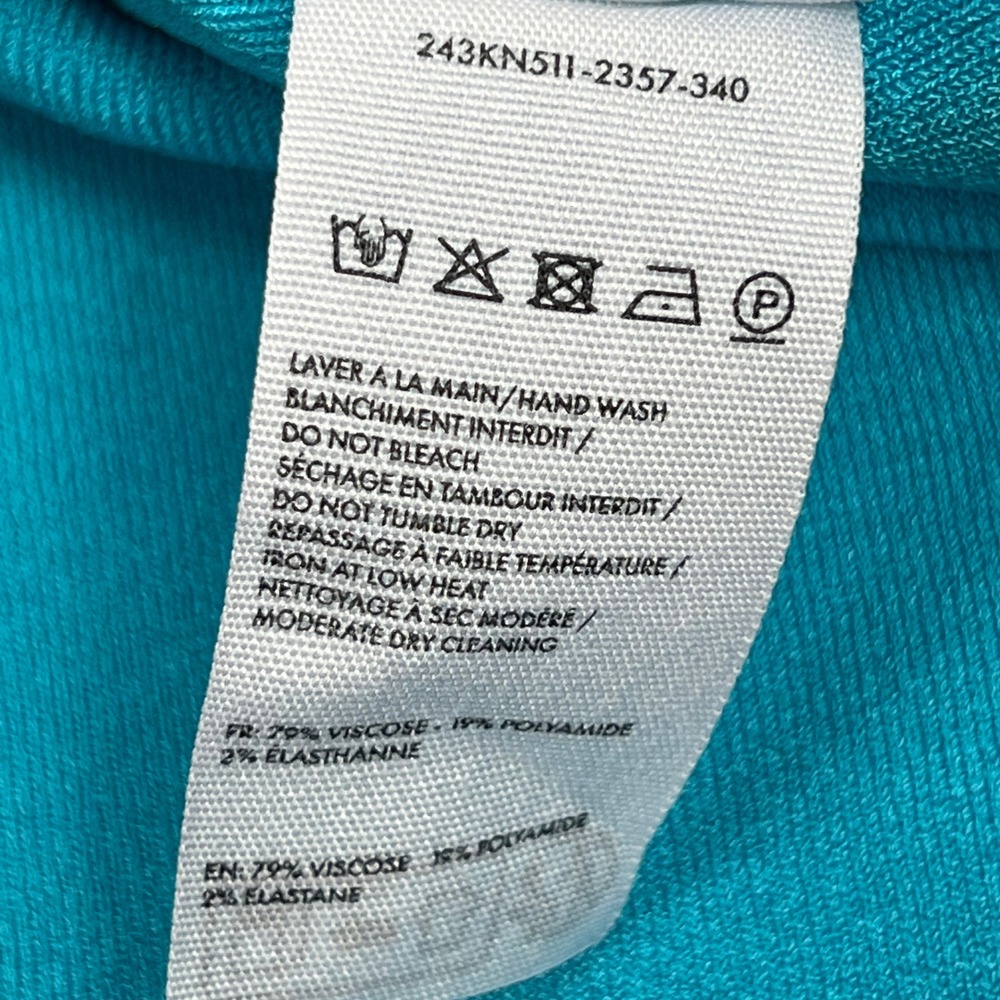 NWT Jacquemus La Robe Maille Roupao Sheer Mini Dress Knit Turquoise Blue Size 34 - Picture 15 of 16